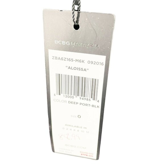 BCBGMaxAzria Aloissa Purple Color Block Sleeveless A-line Dress Sz 0 NEW - Picture 7 of 7